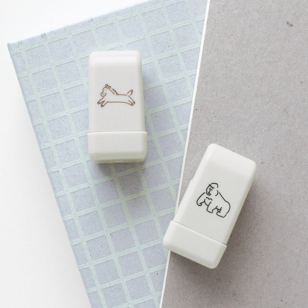 DECO LOOP STAMP デコ ループスタンプ｜おしゃれ かわいい 動物 恐竜 ダイナソー シマエナガ 土偶 エジプシャン メジェド パンダ クジラ ハリネズミ デコレーション ノート 手帳 スタンプ ローラー デコ 犬 猫 ゴリラ 星 馬｜MATOKA マトカ【yp】