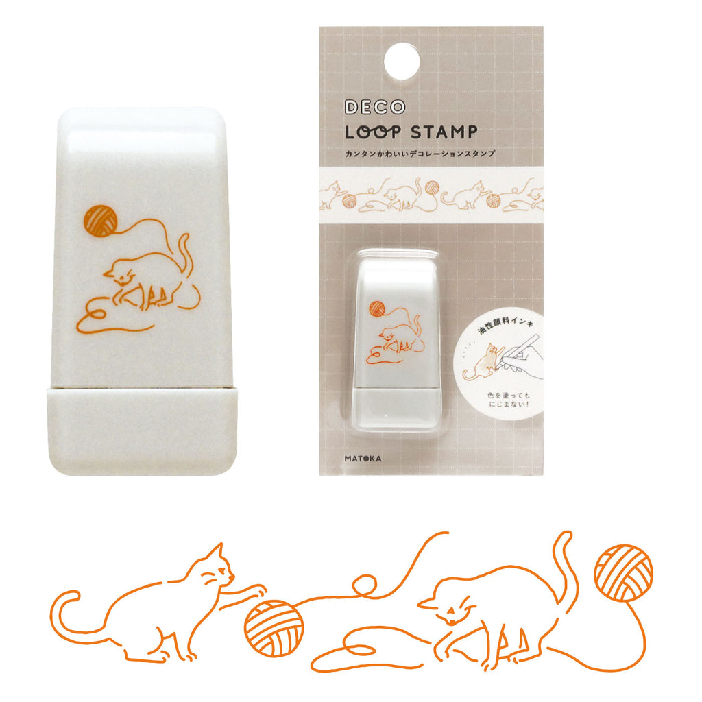 DECO LOOP STAMP デコ ループスタンプ｜おしゃれ かわいい 動物 恐竜 ダイナソー シマエナガ 土偶 エジプシャン メジェド パンダ クジラ ハリネズミ デコレーション ノート 手帳 スタンプ ローラー デコ 犬 猫 ゴリラ 星 馬｜MATOKA マトカ【yp】