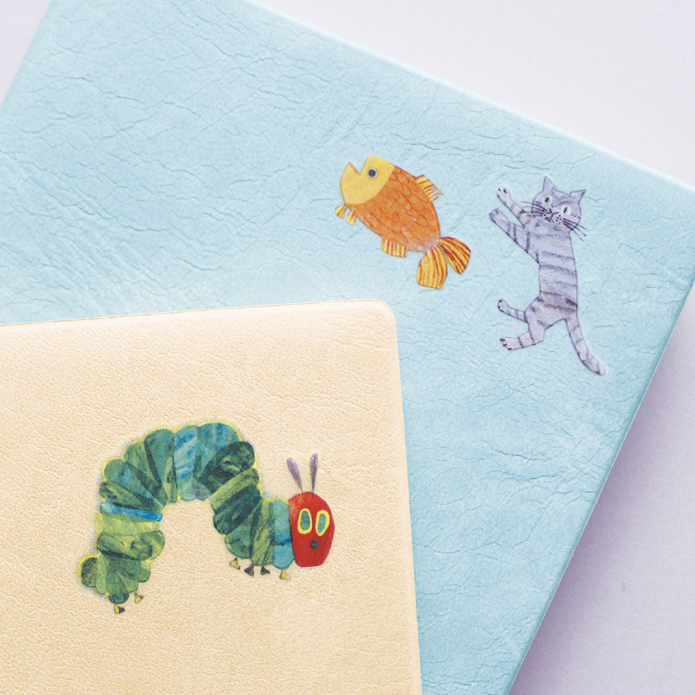 ERIC CARLE エリック・カール ファブリックステッカー｜STICKER シール ステッカー 可愛い おしゃれ アート スマホケース パソコン スーツケース 手帳 ノート デコ はらぺこあおむし 食べ物 動物 アニマル｜MATOKA マトカ