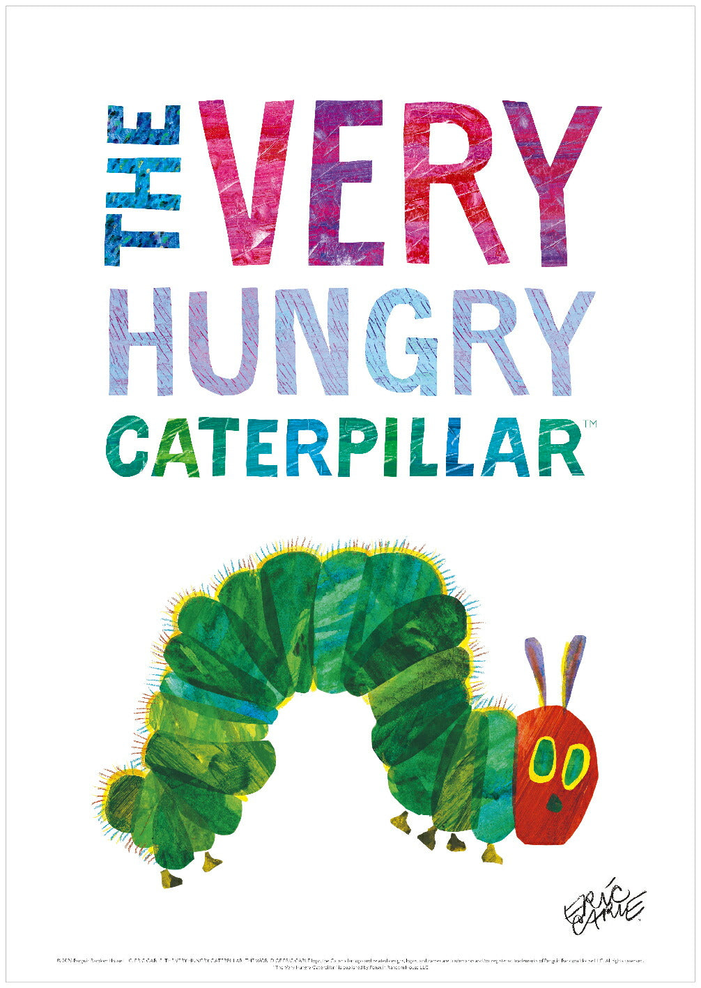 ERIC CARLE エリック・カール B4サイズ・ポスター『Colored Title / はらぺこあおむし』｜インテリア