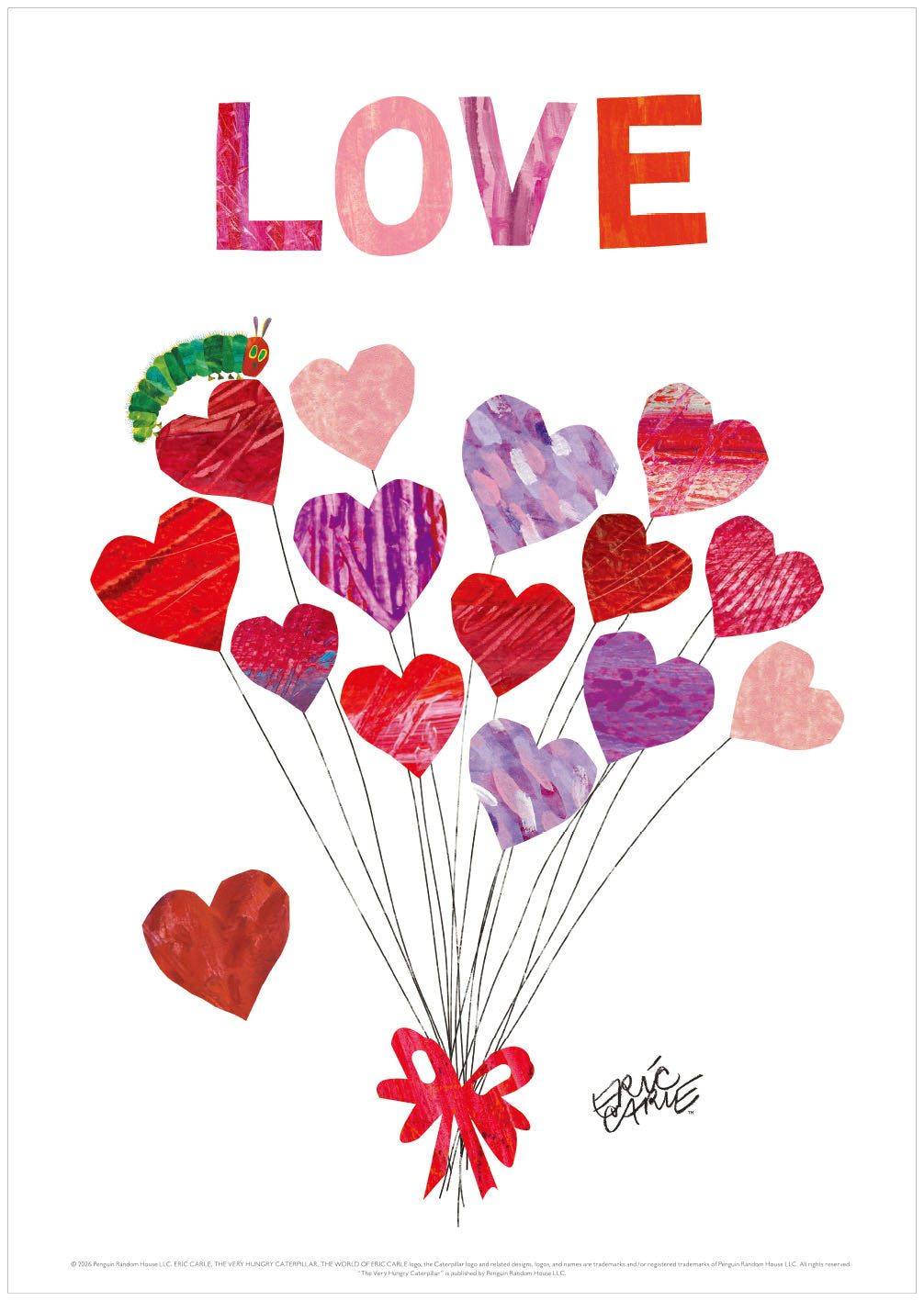 ERIC CARLE エリック・カール B4サイズ・ポスター『Heart Balloon/ はらぺこあおむし』｜インテリア