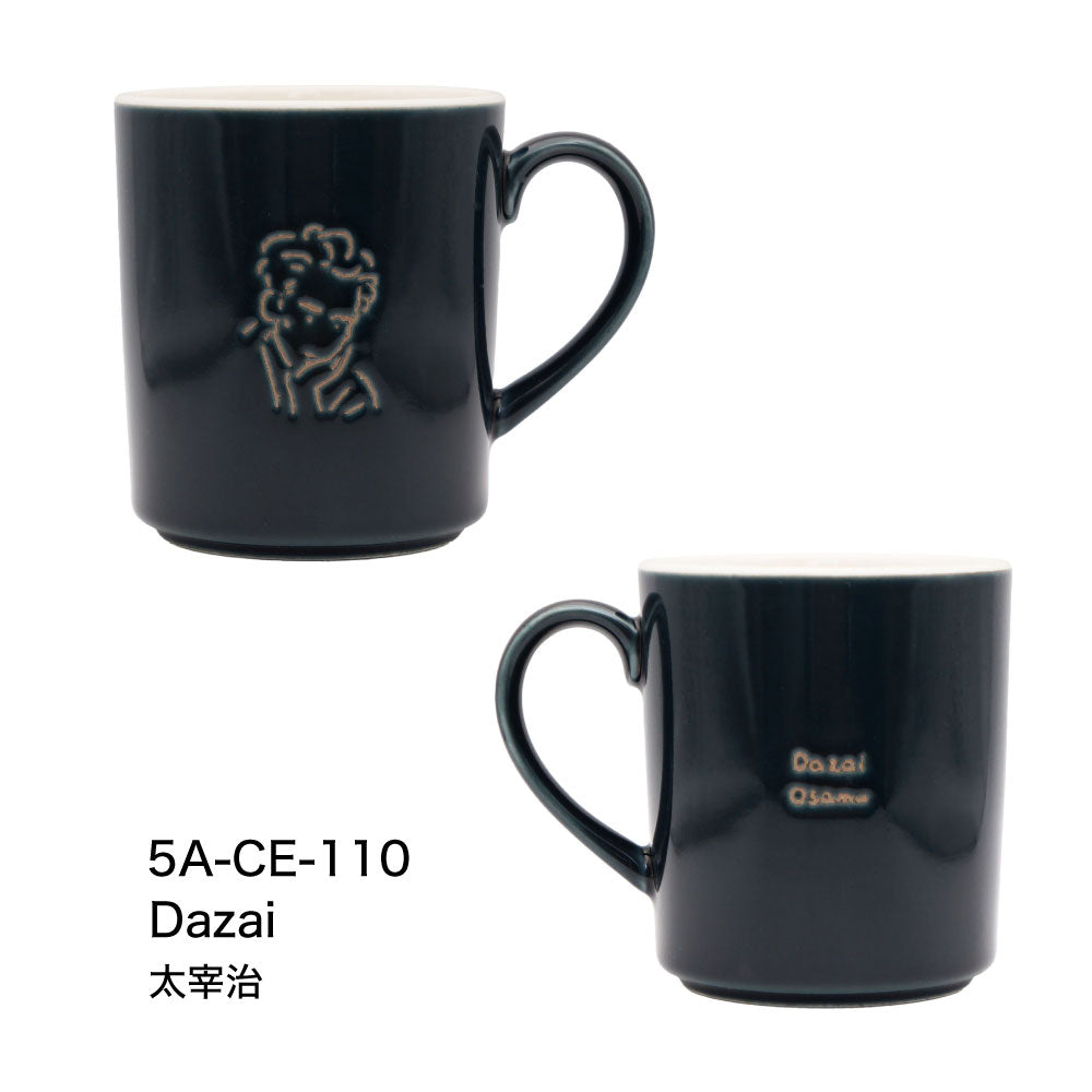Bungou 文豪 マグカップ｜食器 コップ マグ ティーセット カップ 美濃焼 誕生日 ギフト プレゼント おしゃれ 可愛い 上品 陶器 日本製 340ml 芥川龍之介 夏目漱石 太宰治 中原中也｜SERATA セラータ