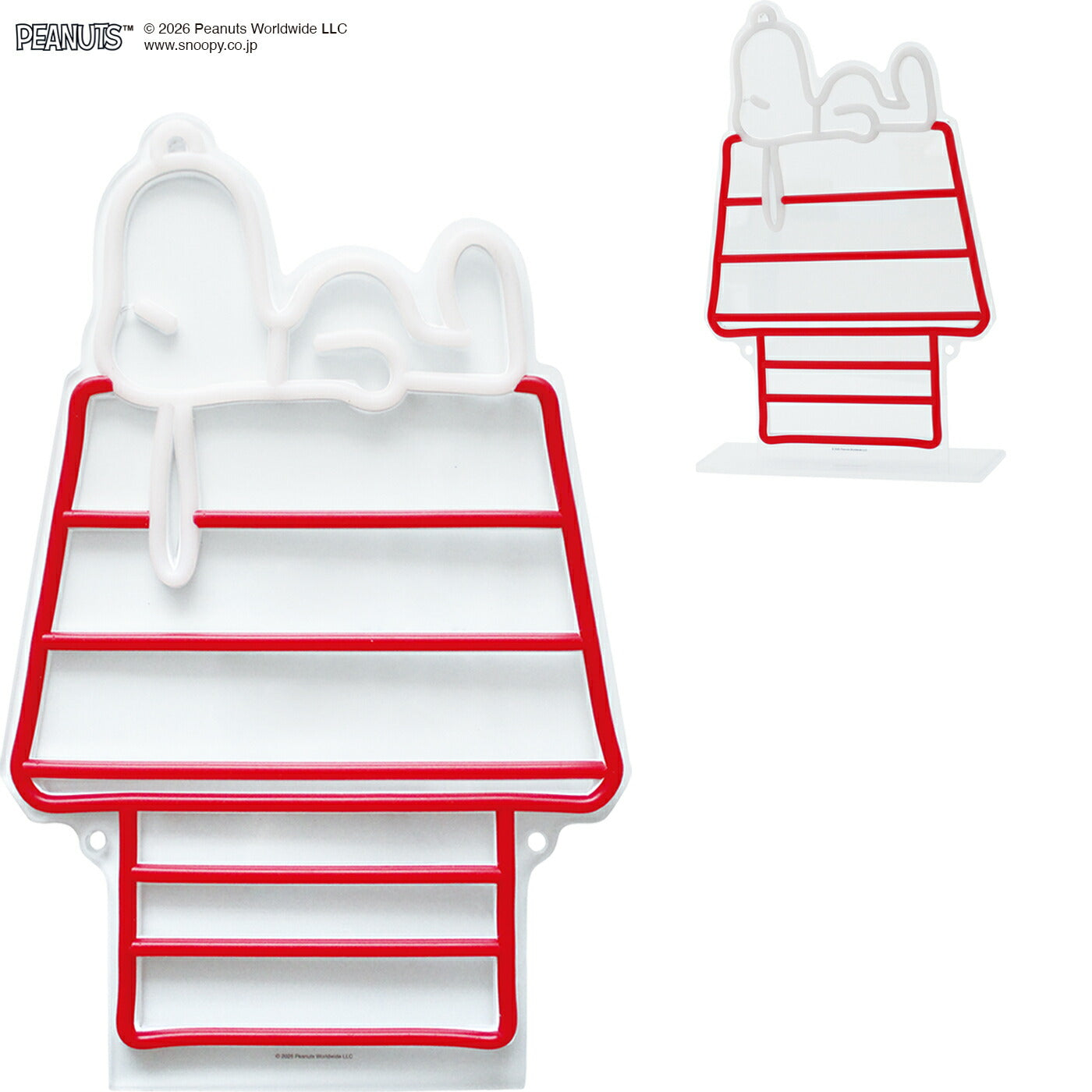 PEANUTS NEON LIGHT（House） ｜スヌーピー ウッドストック Snoopy Woodstock おしゃれ かわいい ピーナッツ ネオン ライト 照明 インテリア 調整 壁掛け 卓上 2WAY LED USB 調光 パーティー 誕生日 お祝い イルミネーション 室内