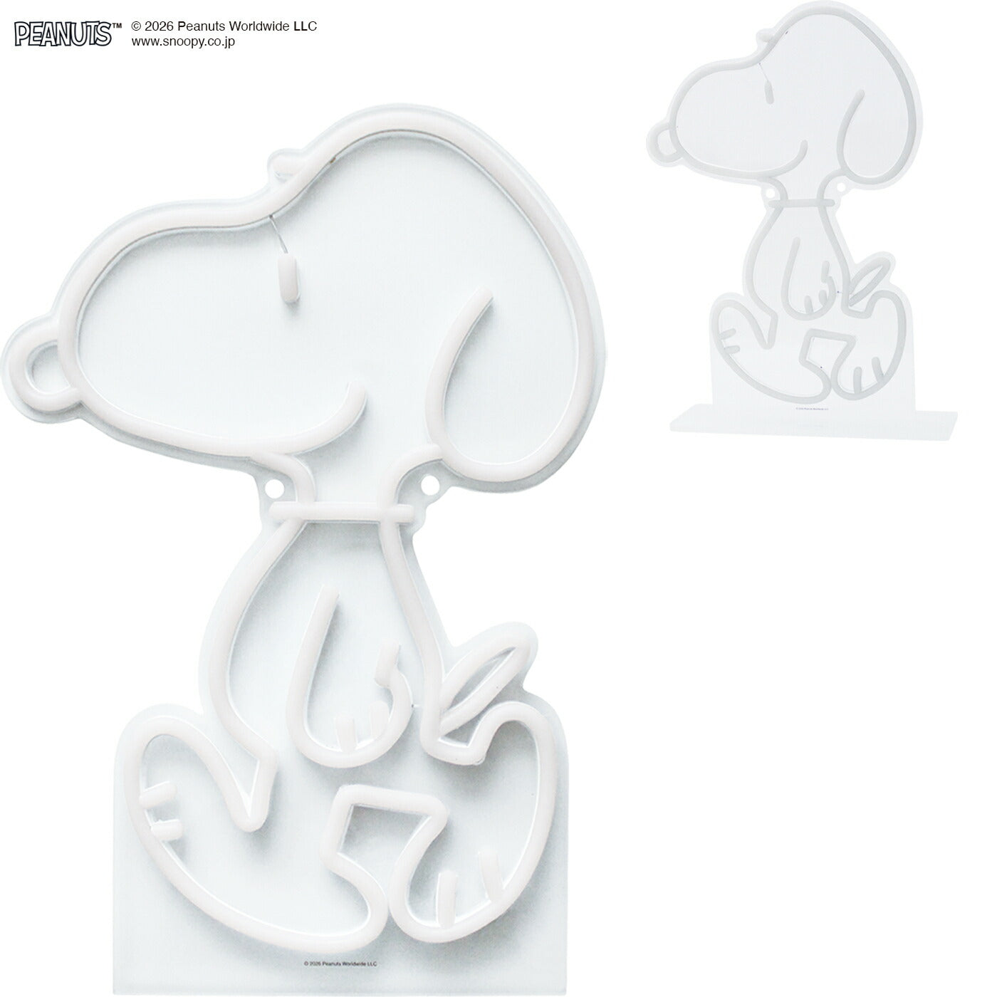 PEANUTS NEON LIGHT（Snoopy）｜スヌーピー ウッドストック Snoopy Woodstock おしゃれ かわいい ピーナッツ ネオン ライト 照明 インテリア 調整 壁掛け 卓上 2WAY LED USB 調光 パーティー 誕生日 お祝い イルミネーション 室内