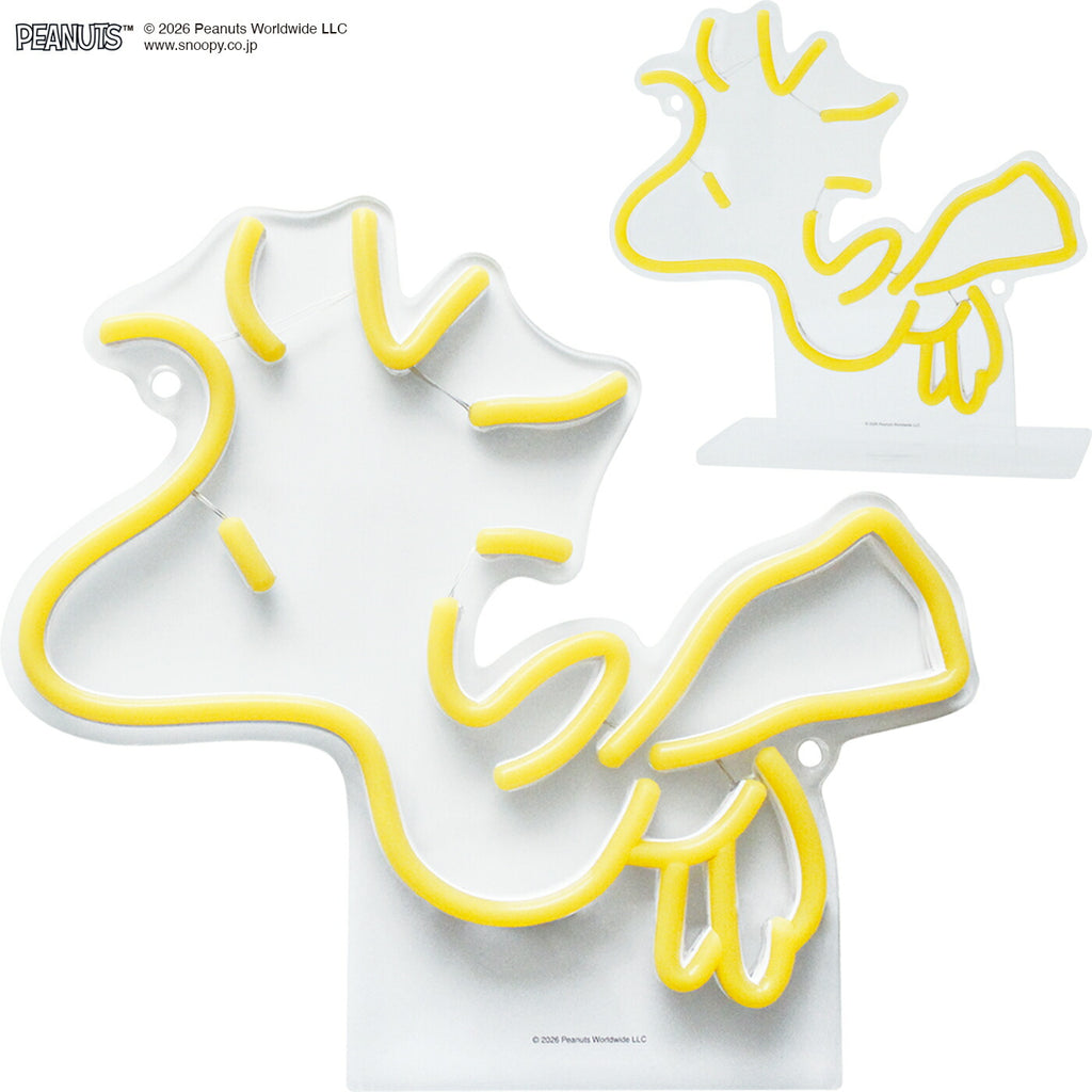 PEANUTS NEON LIGHT（Woodstock）｜ウッドストック スヌーピー Snoopy Woodstock おしゃれ かわいい ピーナッツ ネオン ライト 照明 インテリア 調整 壁掛け 卓上 2WAY LED USB 調光 パーティー 誕生日 お祝い イルミネーション 室内