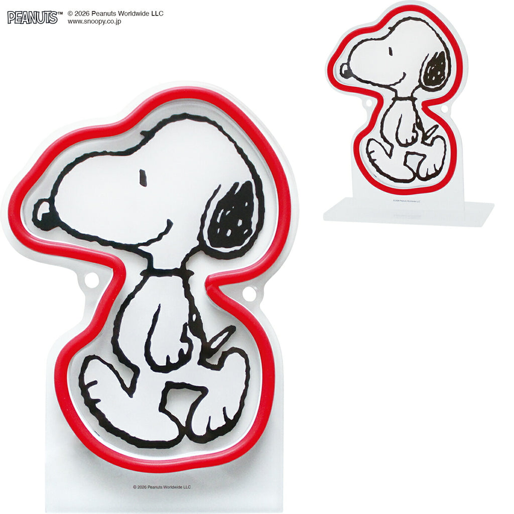PEANUTS NEON LIGHT（Snoopy Mini） ｜スヌーピー ウッドストック Snoopy Woodstock おしゃれ かわいい ピーナッツ ネオン ライト 照明 インテリア 調整 壁掛け 卓上 2WAY LED USB 調光 パーティー 誕生日 お祝い イルミネーション 室内