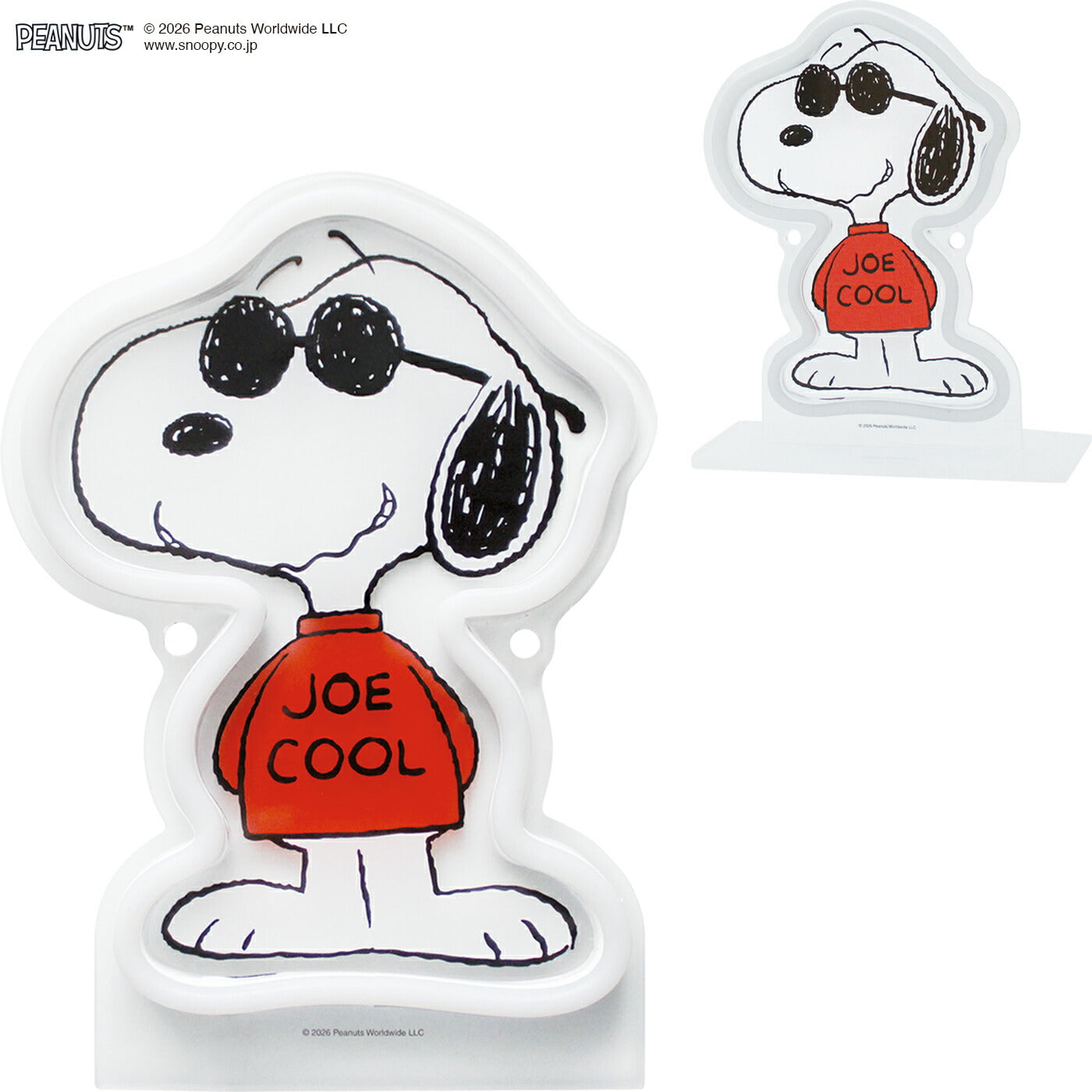 PEANUTS NEON LIGHT（Joe Cool  Mini） ｜スヌーピー ウッドストック Snoopy Woodstock おしゃれ かわいい ピーナッツ ネオン ライト 照明 インテリア 調整 壁掛け 卓上 2WAY LED USB 調光 パーティー 誕生日 お祝い イルミネーション 室内