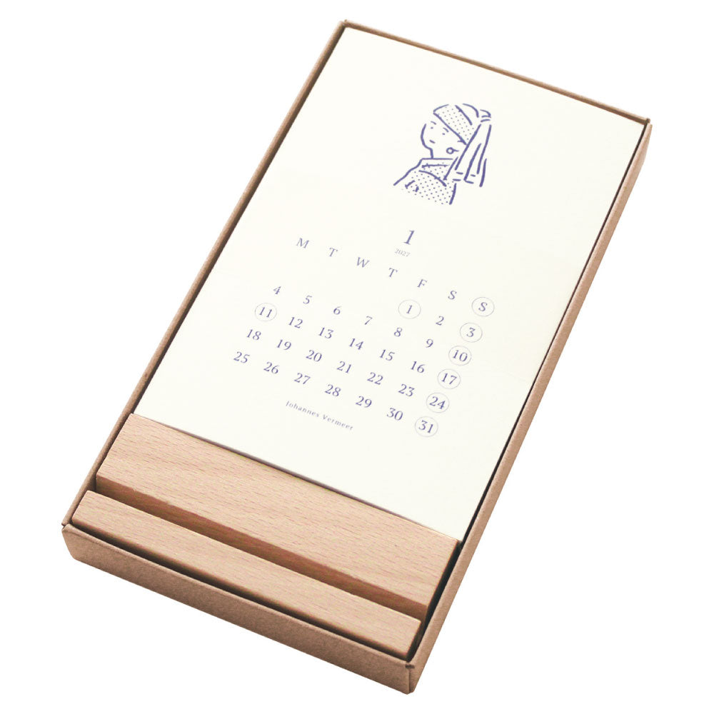 MATOKA マトカ 2027年 卓上カレンダー 木製スタンドタイプ（月曜始まり）『MASTERPIECE｜マスターピース』