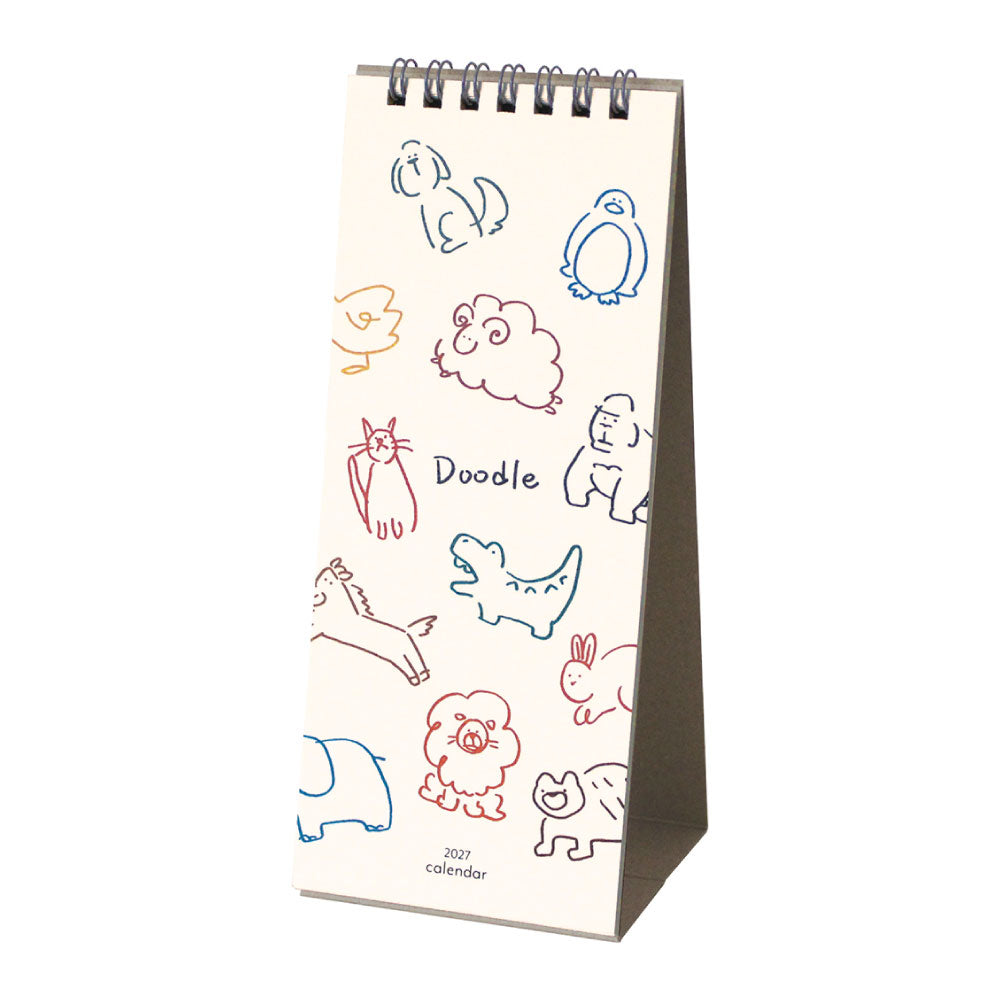 MATOKA マトカ 2027年 卓上カレンダー リングタイプ（月曜始まり）『DOODLE｜ドゥードゥル』