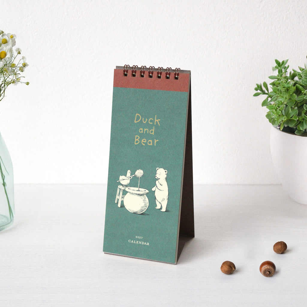 MATOKA マトカ 2027年 卓上カレンダー リングタイプ（月曜始まり）『DUCK AND BEAR｜アヒルとクマ』