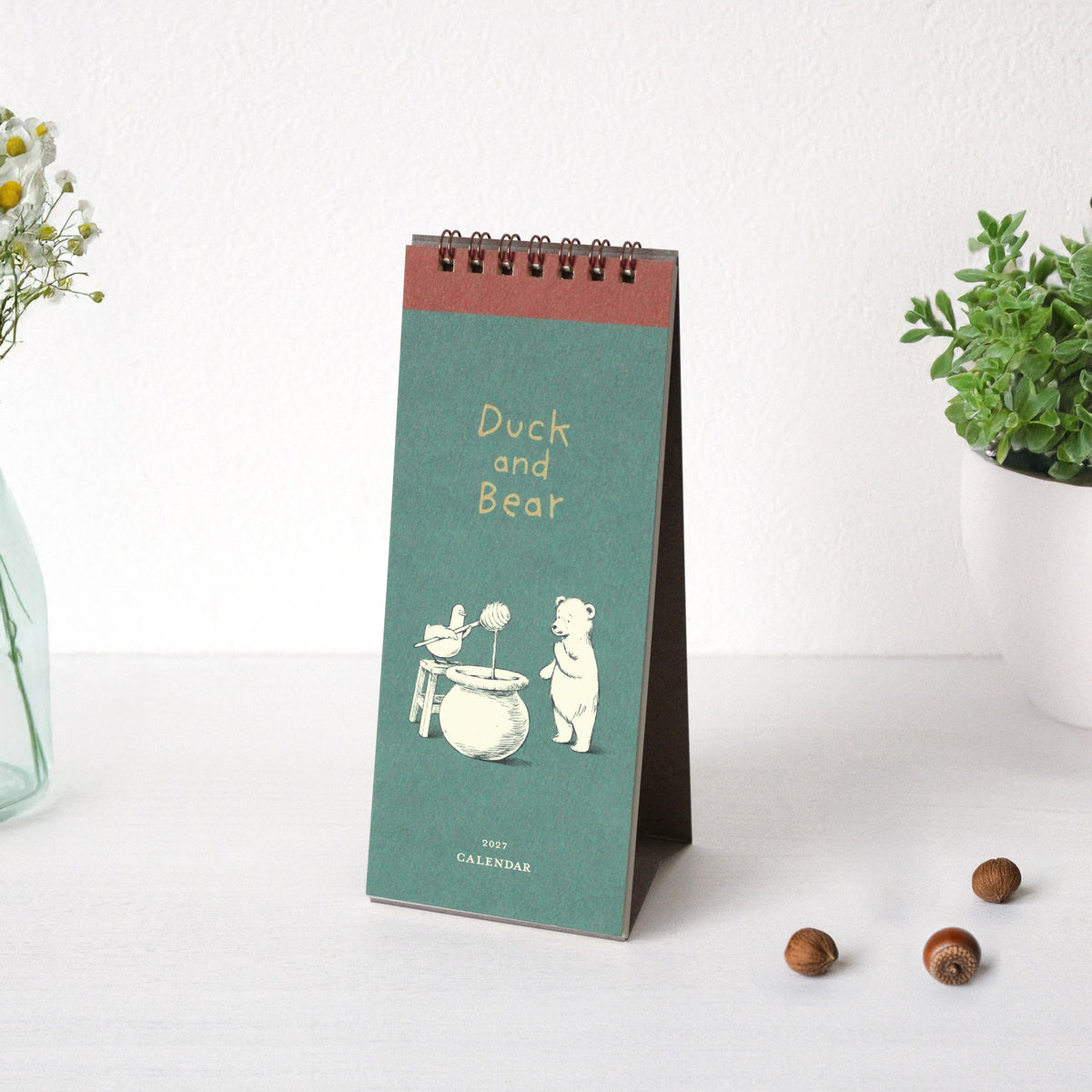 MATOKA マトカ 2027年 卓上カレンダー リングタイプ（月曜始まり）『DUCK AND BEAR｜アヒルとクマ』