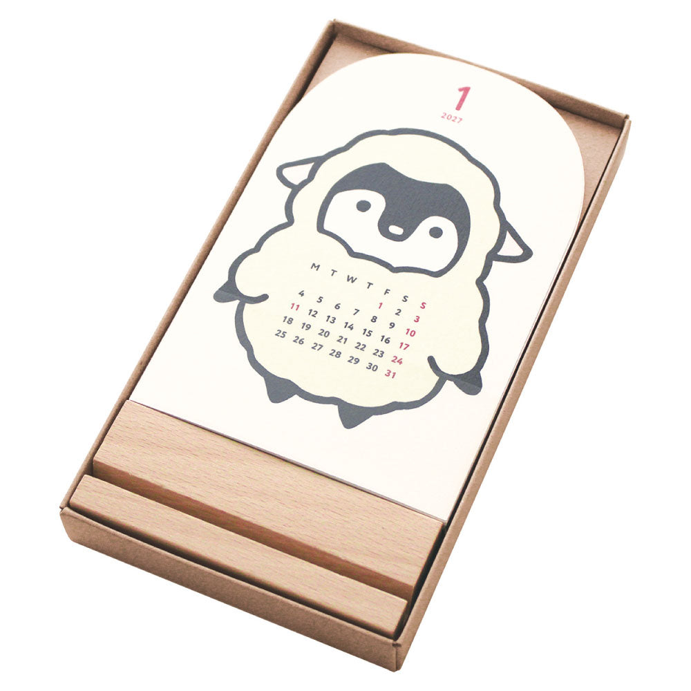 MATOKA マトカ 2027年 卓上カレンダー 木製スタンドタイプ（月曜始まり）『KIGURUMI｜着ぐるみ』