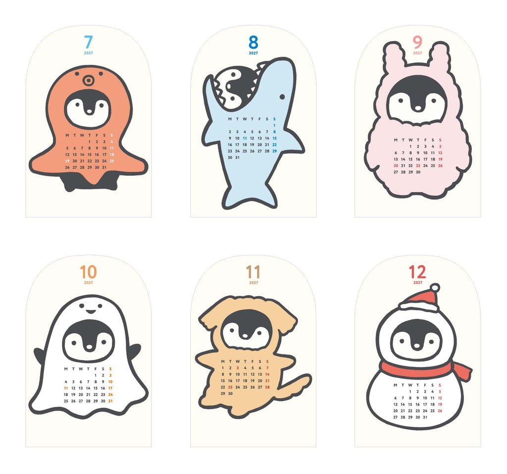 MATOKA マトカ 2027年 卓上カレンダー 木製スタンドタイプ（月曜始まり）『KIGURUMI｜着ぐるみ』