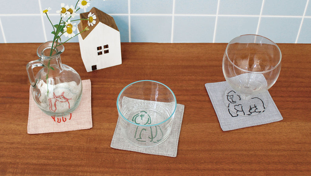 DOODLE ドゥードゥル 刺繍コースター