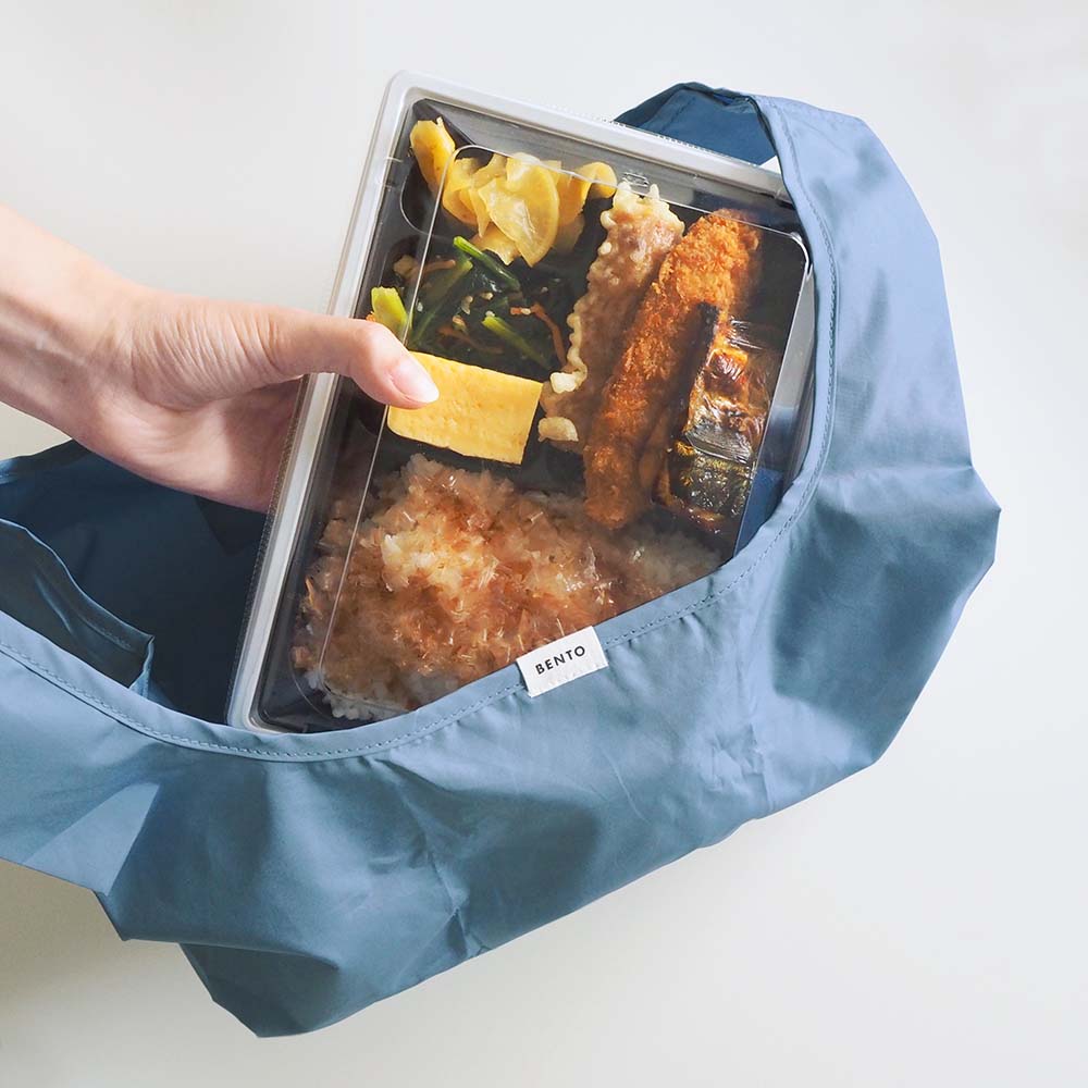 LAURIER ローリエ エコバッグ BENTO｜コンパクト シンプル お弁当 ピクニック コンビニバッグ レジ袋 マチ広 折りたたみ くすみカラー｜LEAFLETS リーフレッツ