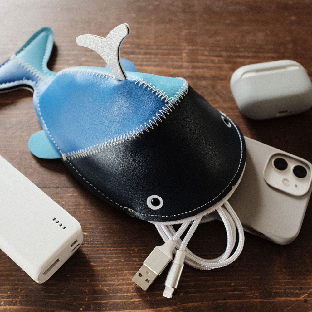 クジラケース（WHALE CASE）｜小物入れ ペンケース ガジェットケース くじら インテリア 高校生 中学生 かわいい おしゃれ