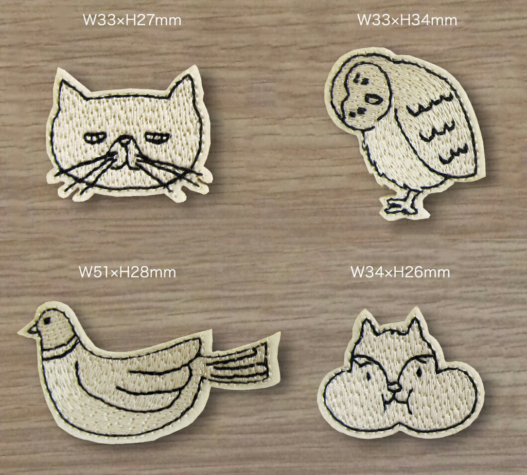 TICKLE ティックル ブローチ｜バッジ バッチ MATOKA マトカ ネコ フクロウ ハト リス 猫