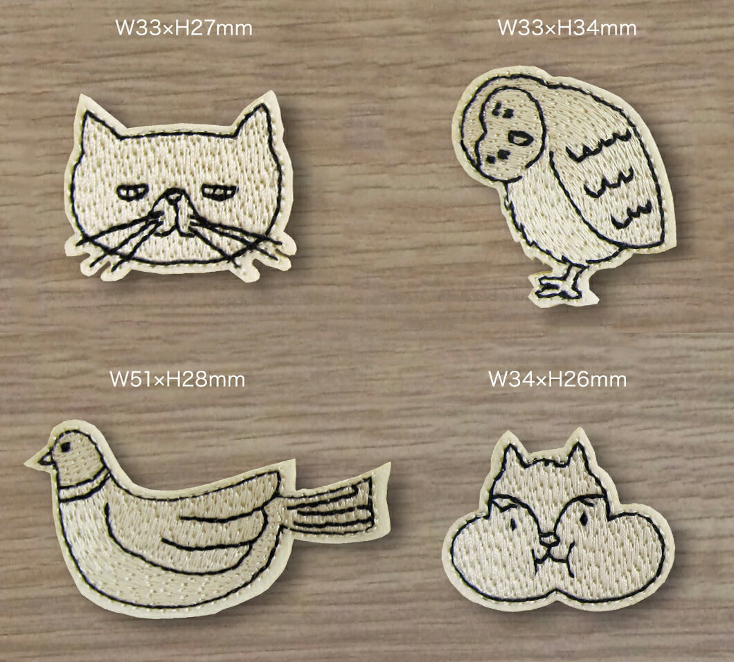 TICKLE ティックル ブローチ｜バッジ バッチ MATOKA マトカ ネコ フクロウ ハト リス 猫