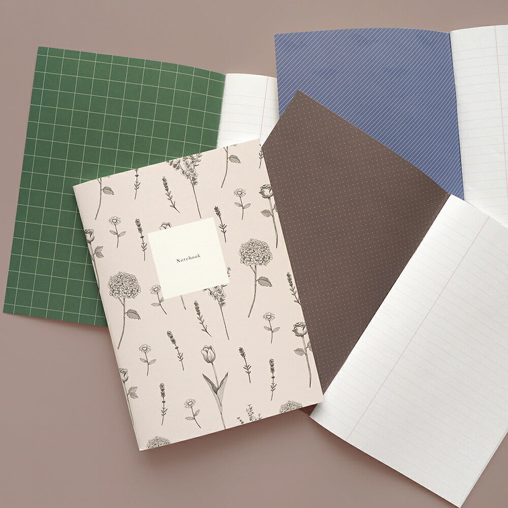 DOUBLE-FACED NOTEBOOK ダブルフェイスノート A5｜メール便対応 A5サイズ 罫線 かわいい おしゃれ